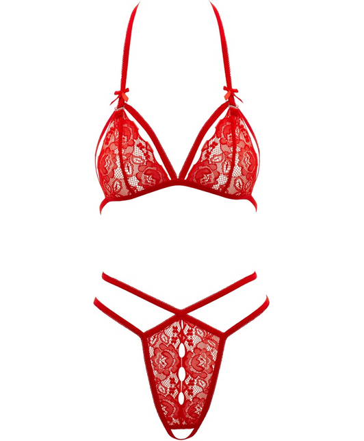 Cottelli Lingerie Red Lace Lingerie Set Sexystyle Eu