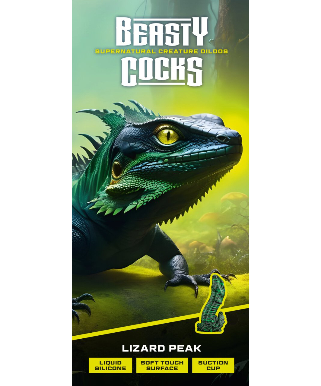 Beasty Cocks Lizard üleloomulikud silikoonist dildo