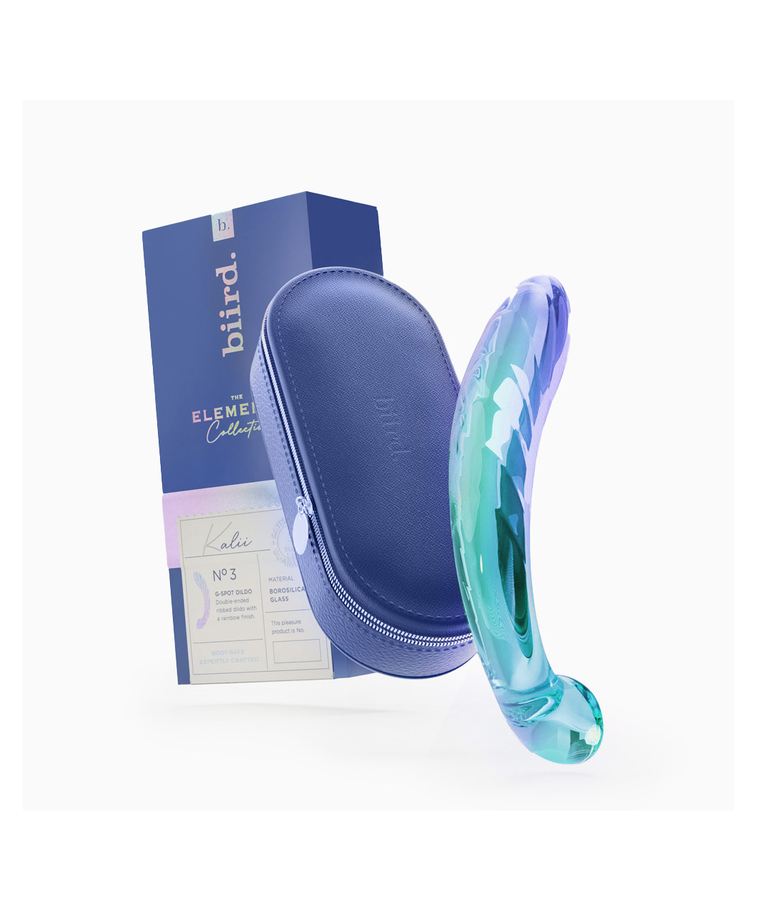 Biird Kalii Gurved Glass Dildo