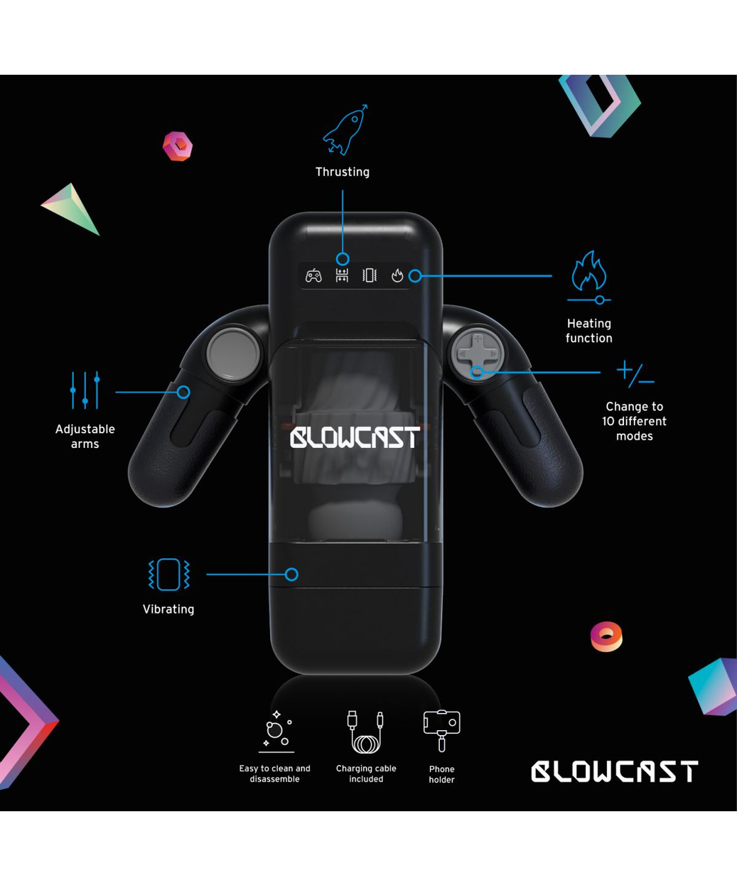 BLOWCAST Blowbot automatinis vibruojantis masturbatorius su šildymu