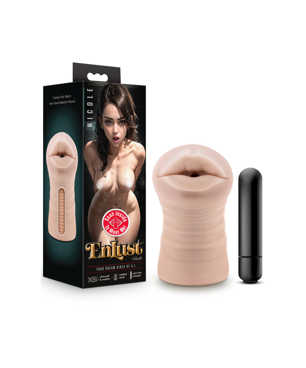 Blush Enlust Nicole Dream Girl Of AI Stroker With Bullet Vibe