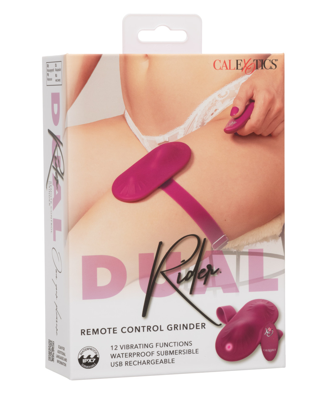 CalExotics Dual Rider vibrators paliktnis ar siksnu un pulti