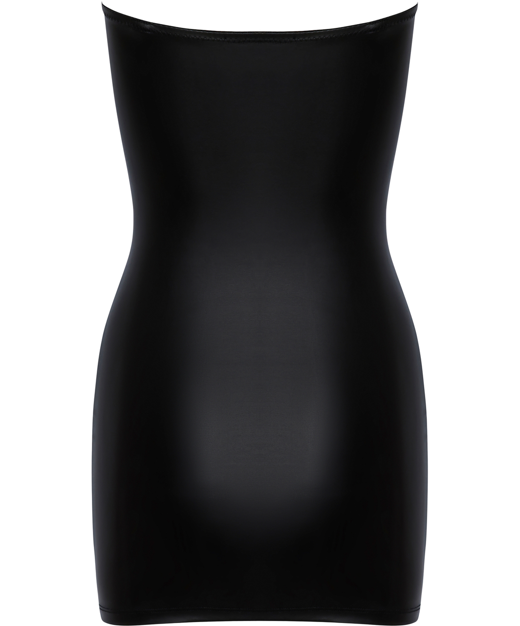 Cottelli Lingerie black matte look mini dress with lacing