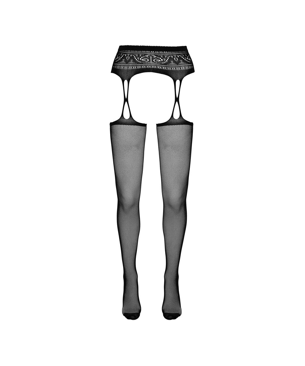 Cottelli Lingerie black net open tights