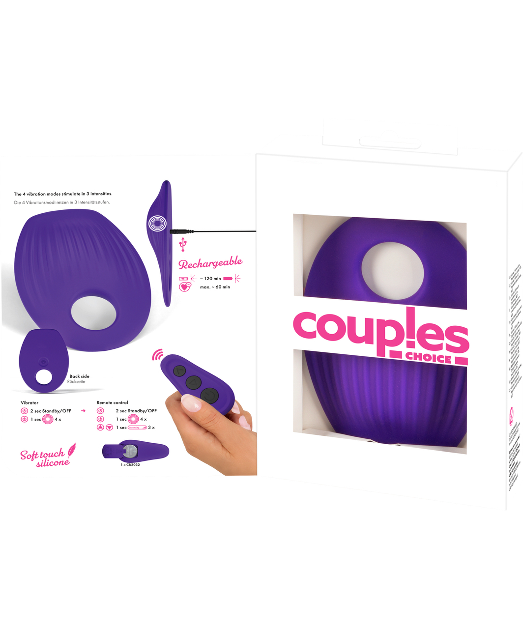 Couples Choice vibrators paliktnis ar tālvadības pulti