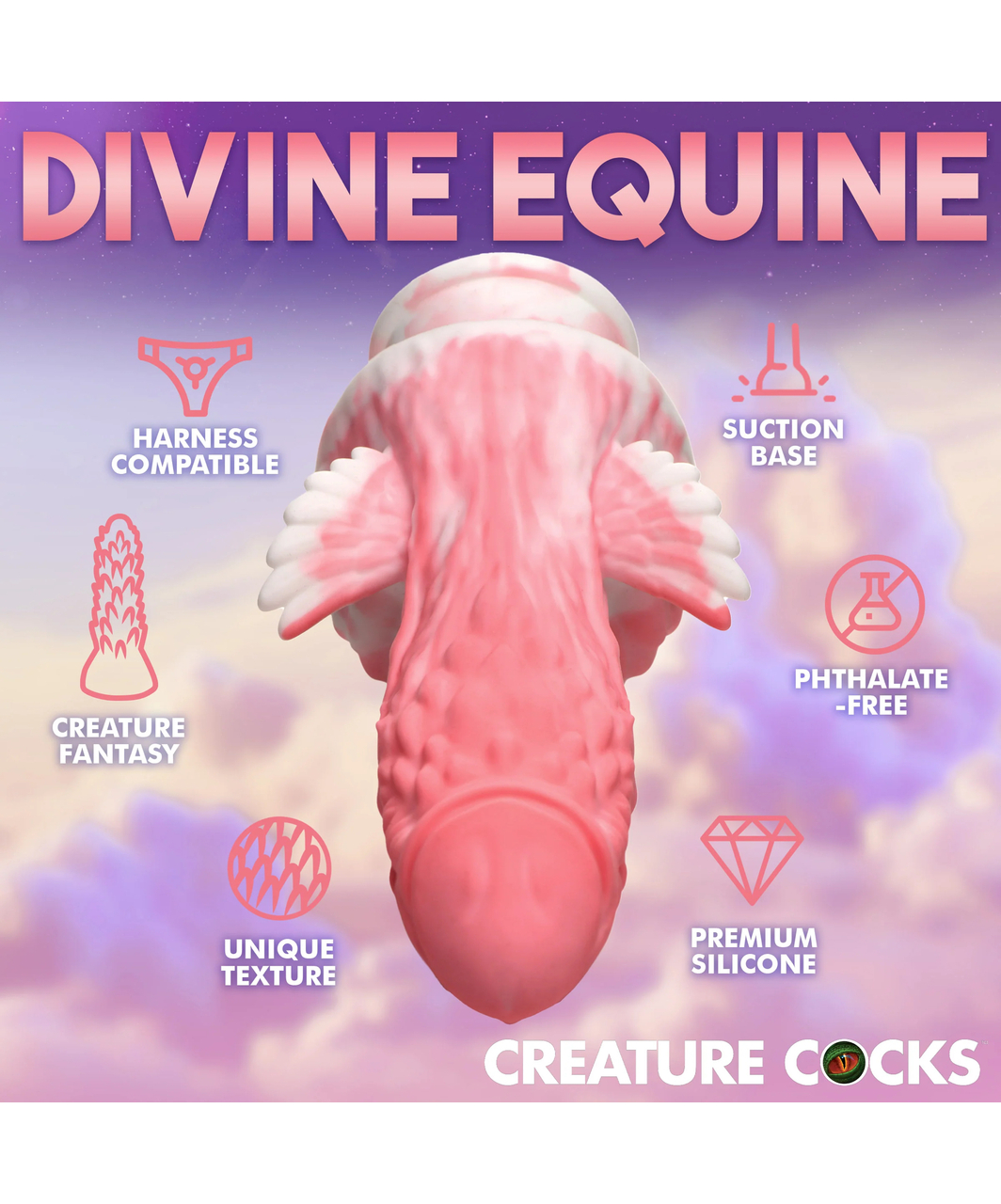 Creature Cocks Pegasus Pecker Fantasy Silicone Dildo