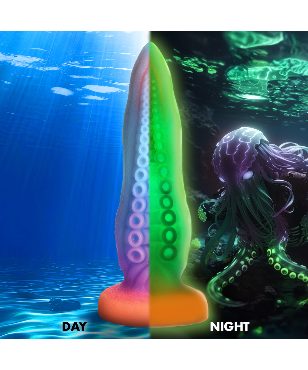 Creature Cocks Tenta-Cock Glow-in-the-Dark Fantasy Silicone Dildo