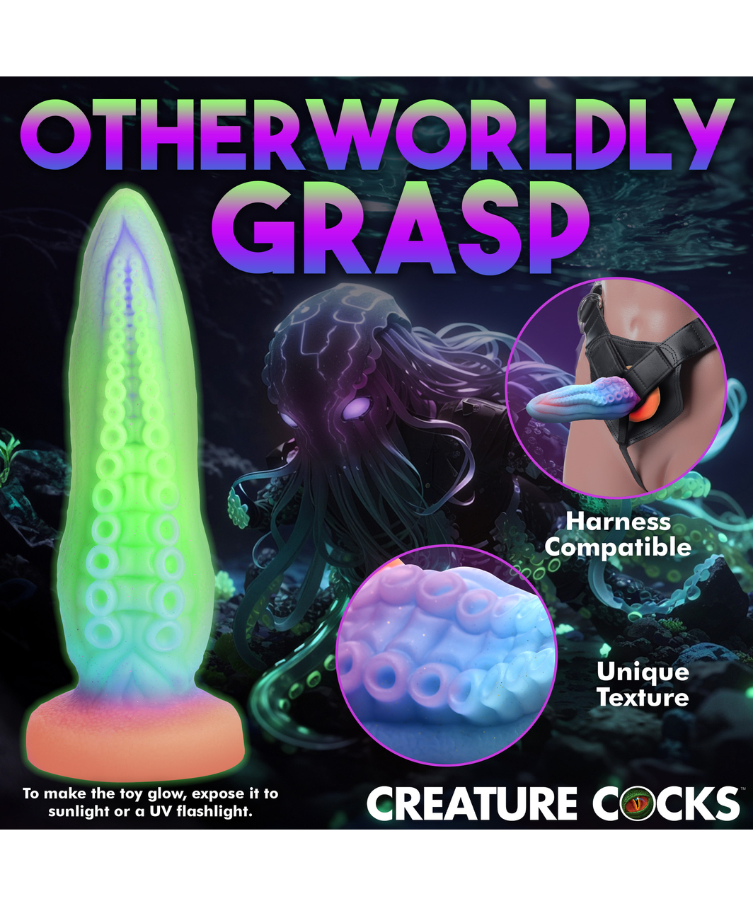 Creature Cocks Tenta-Cock Glow-in-the-Dark Fantasy Silicone Dildo