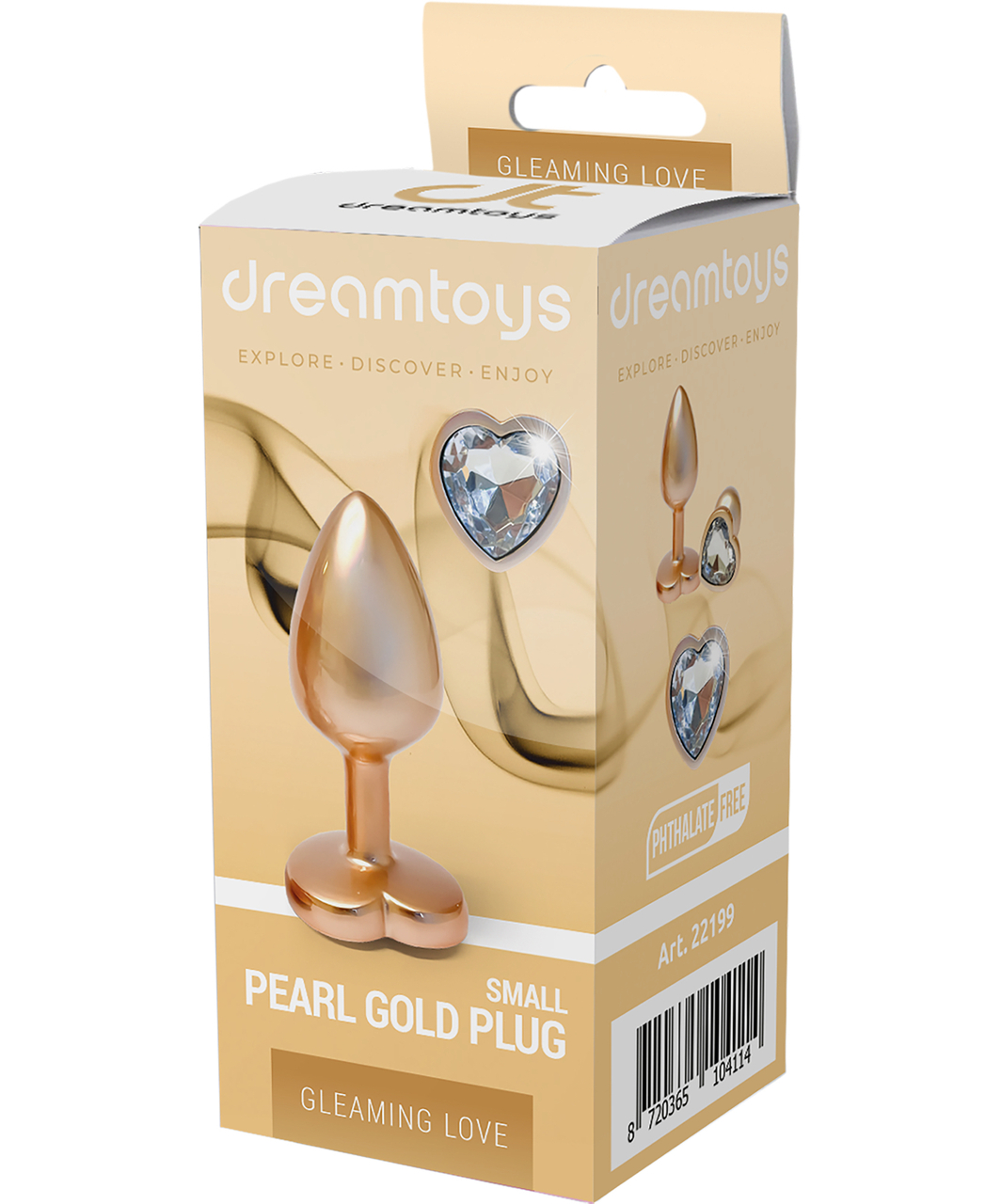 Dreamtoys Pearl Gold metalinis analinis kaištis