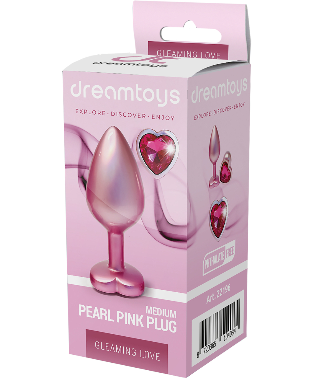 Dreamtoys Pearl Pink metal butt plug