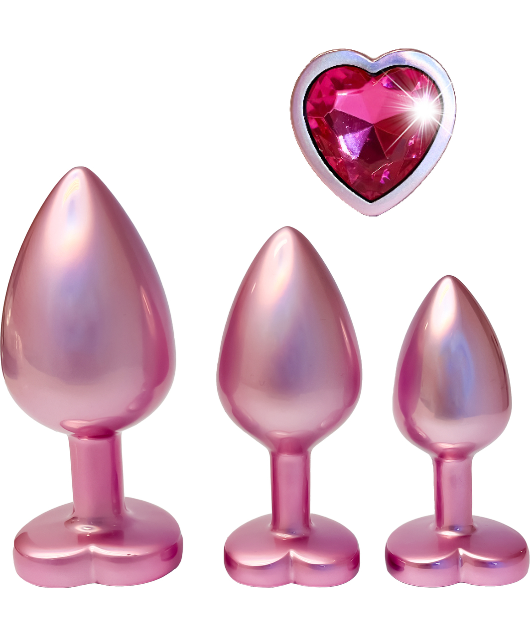 Dreamtoys Pearl Pink набор металлических анальных пробок