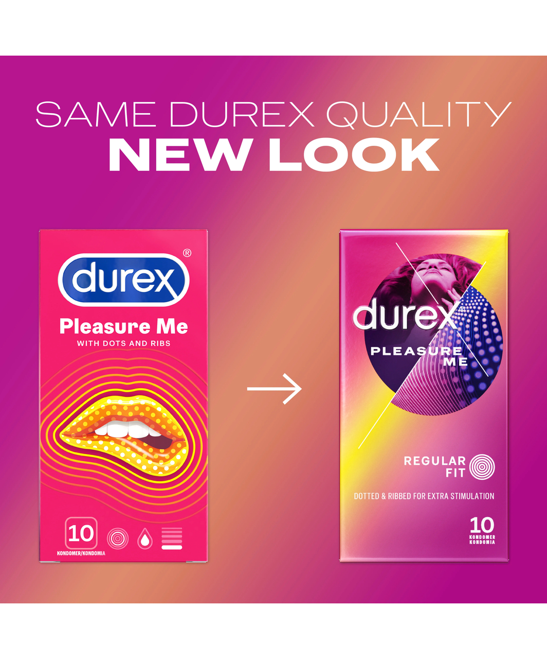 Durex Pleasure Me prezervatīvi (10 gab.)