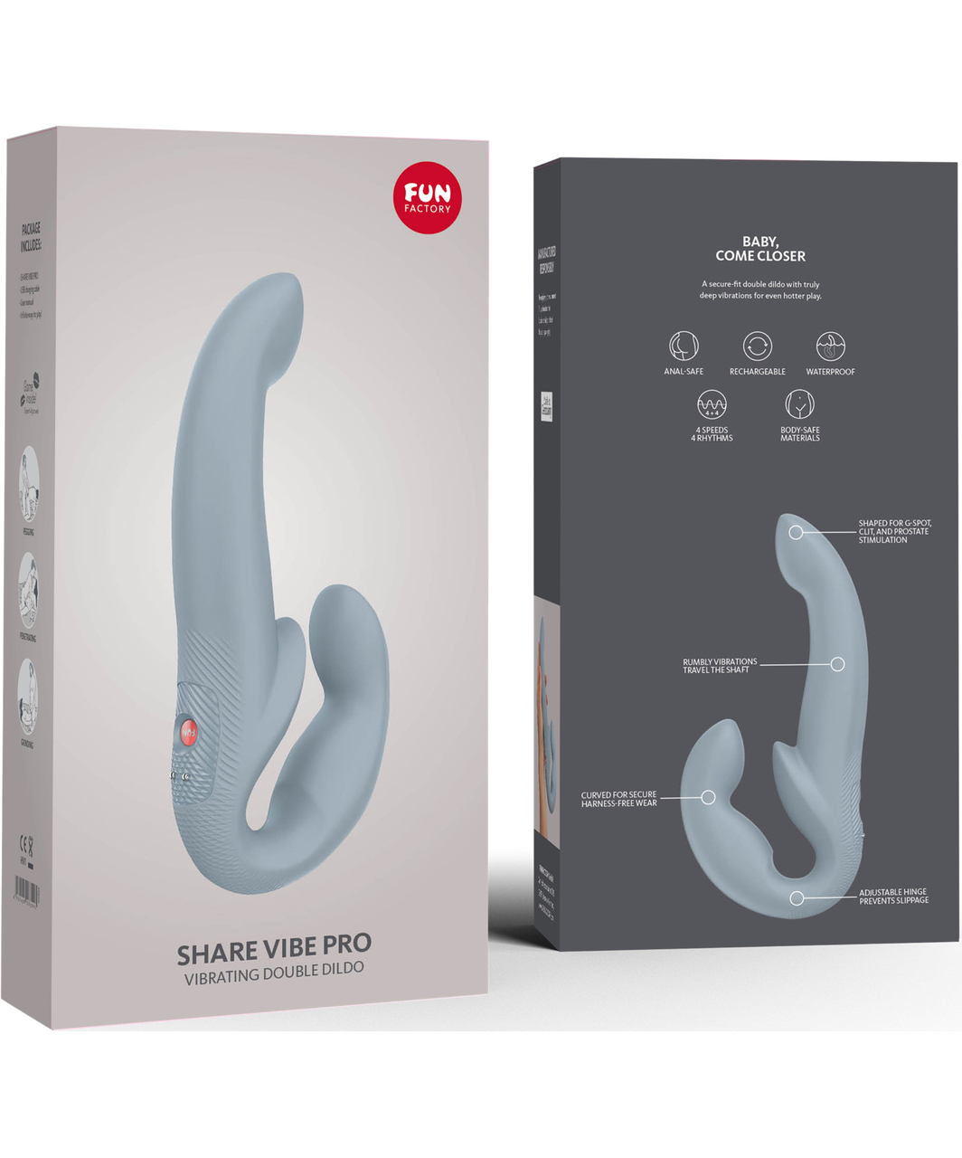 Fun Factory Share Vibe Pro rihmavaba vibreeriv strap-on