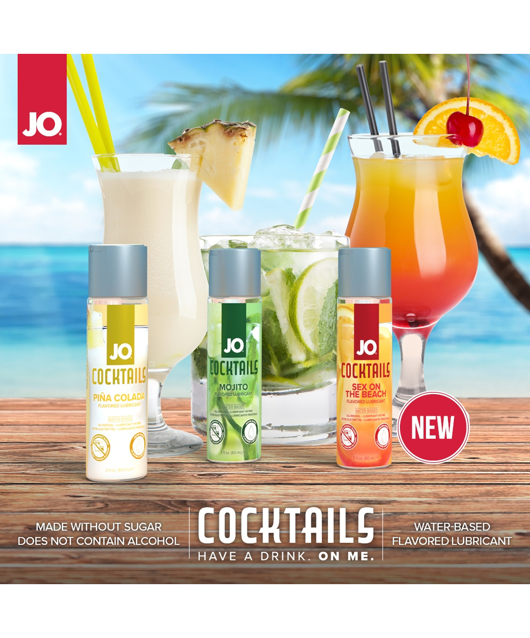 JO Cocktails aromatizuotas lubrikantas (60 ml)