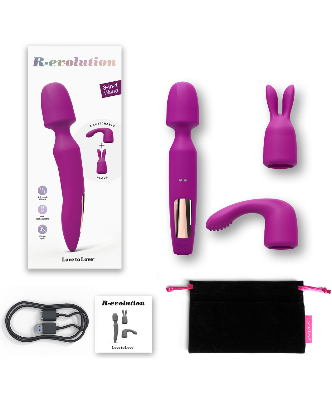 Love to Love R-evolution 3-in-1 vibratorius su antgaliams