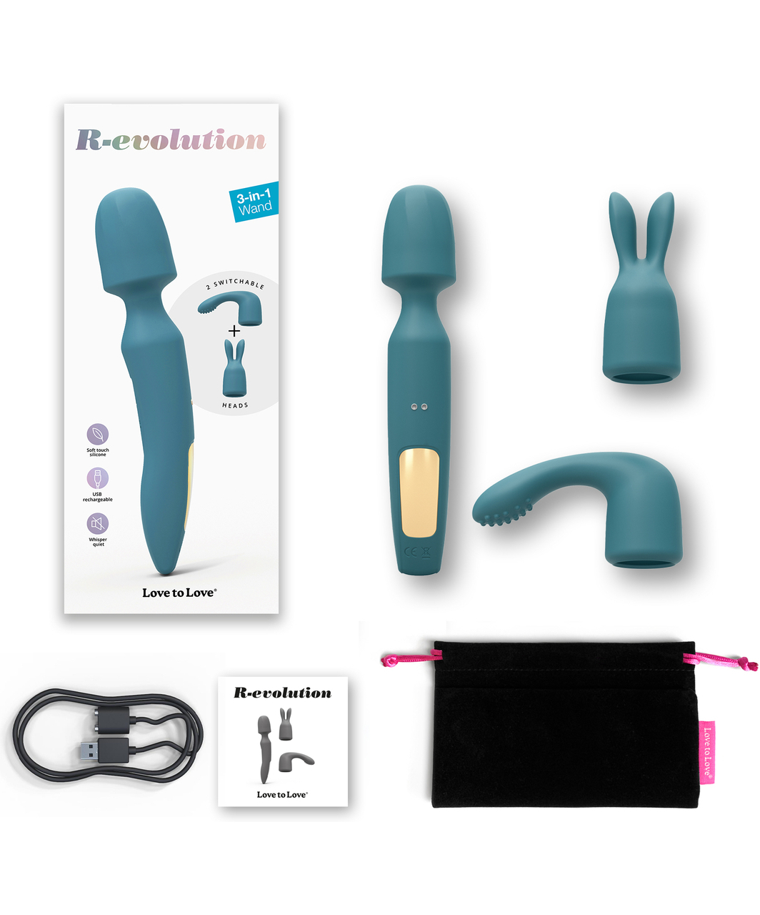 Love to Love R-evolution 3-in-1 vibratorius su antgaliams