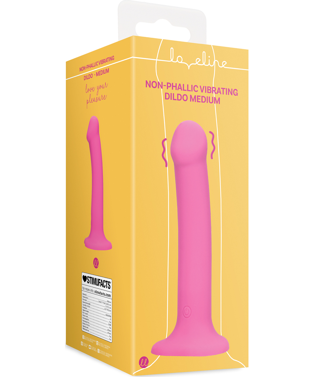 Loveline Medium Pink strap-on vibrators