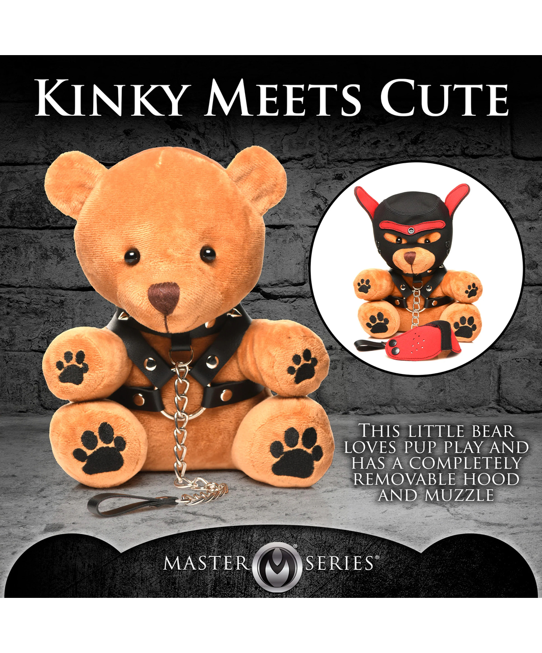 Master Series Pup Bear Kinky Teddy Bear плюшевый мишка