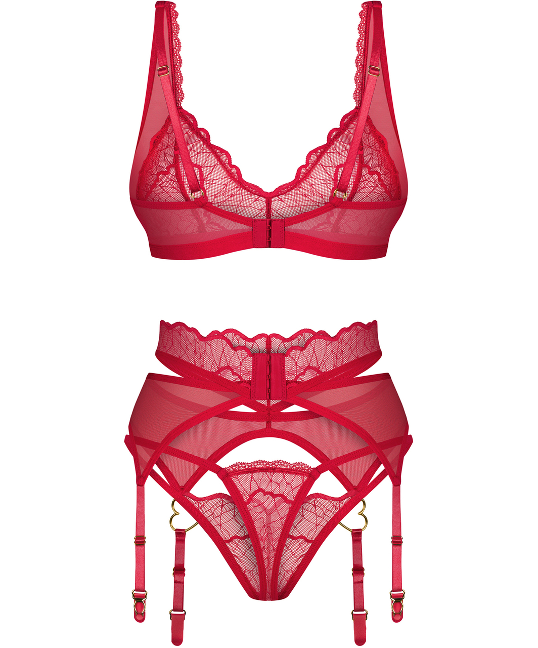 Obsessive Cupide red lingerie set