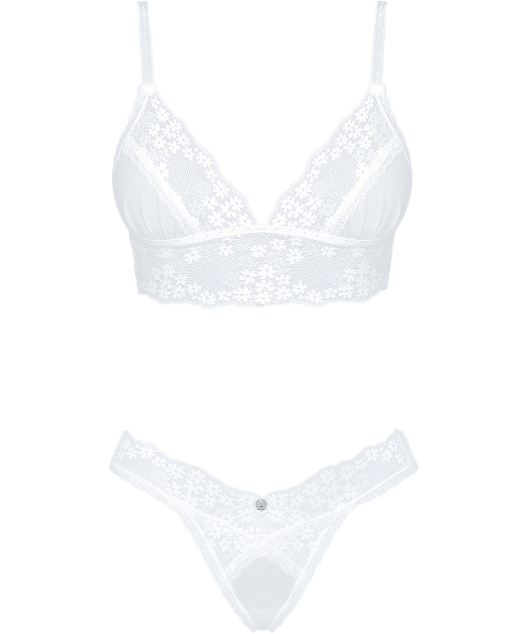 Obsessive Heavenlly White Lace Lingerie Set Sexystyleeu