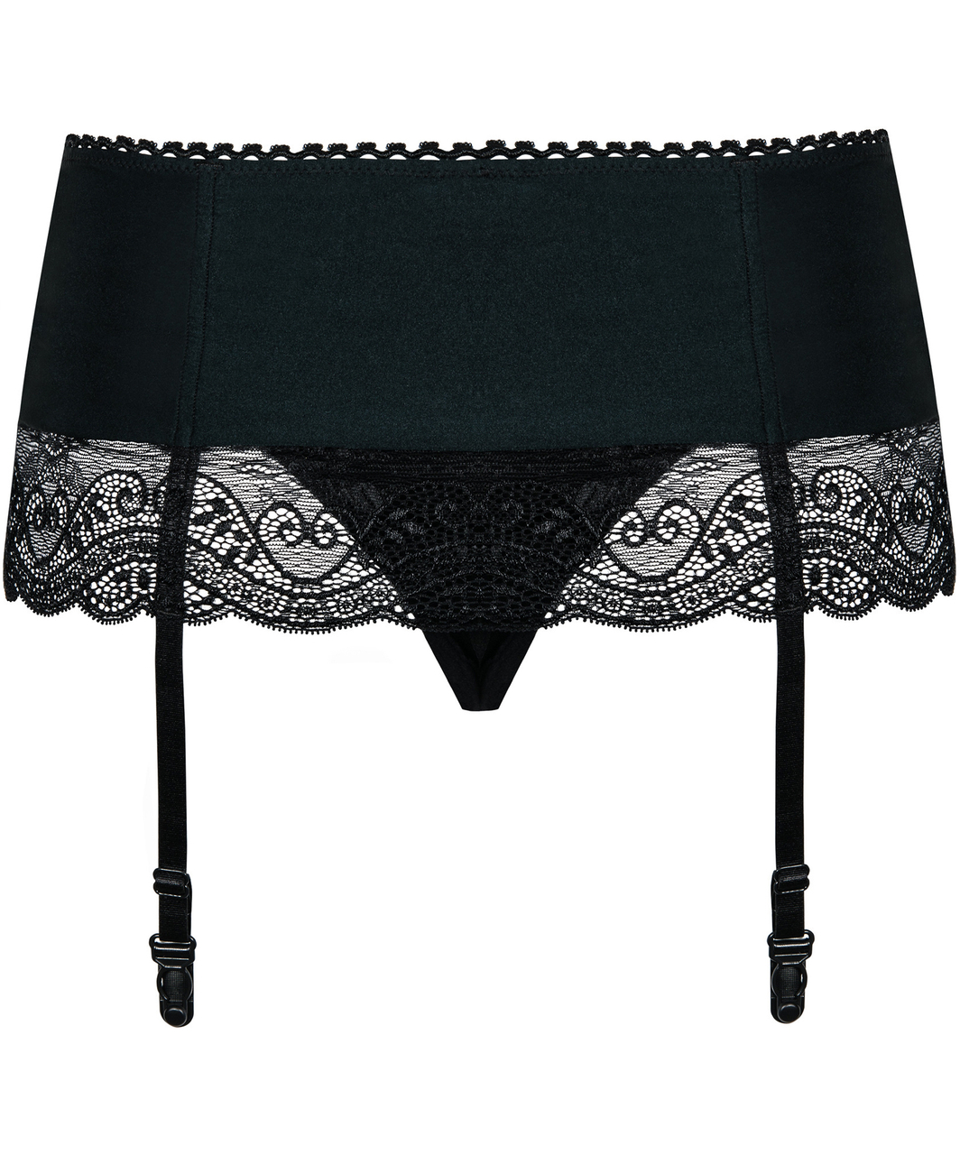 Obsessive Miamor black garter belt & string