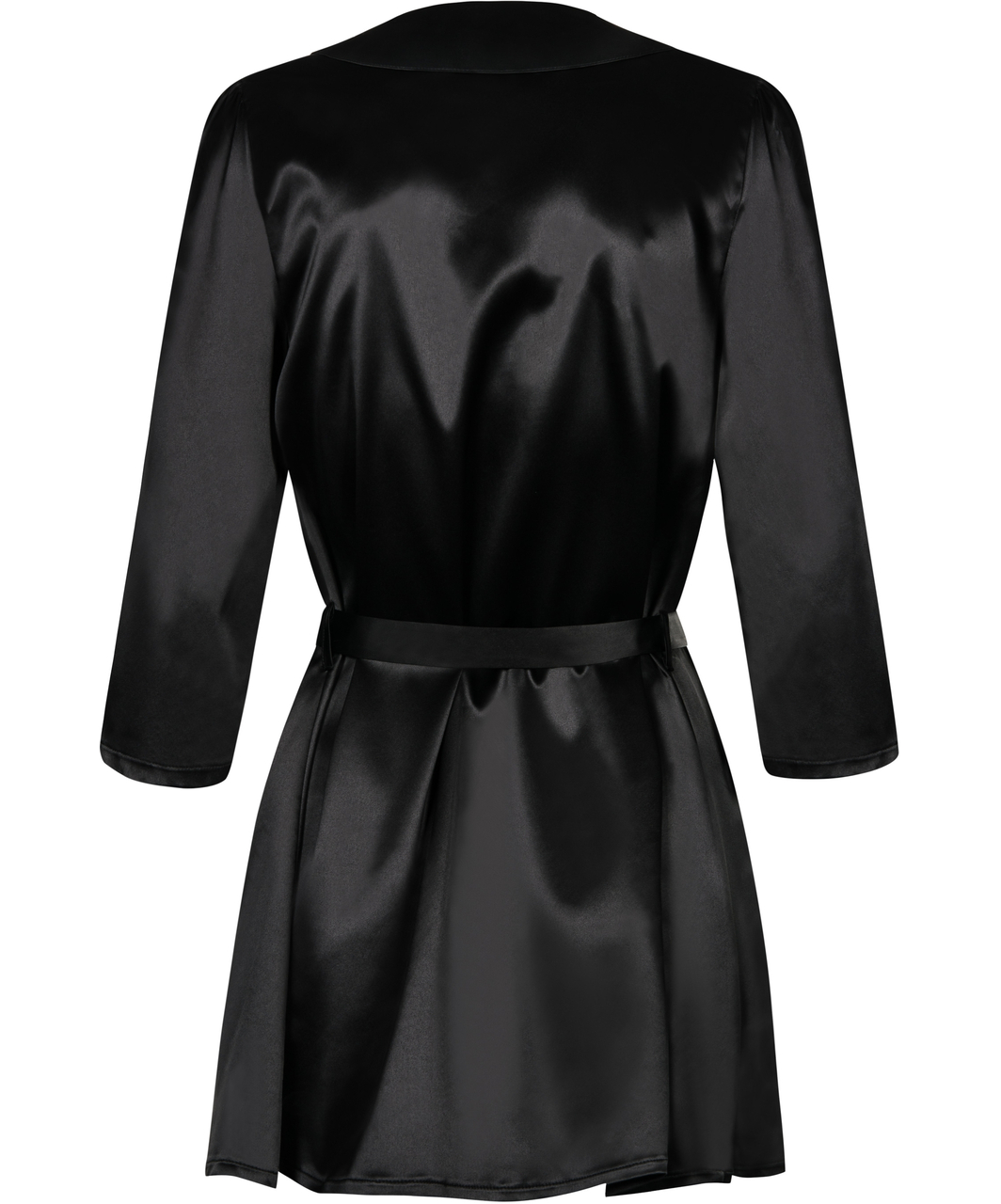 Obsessive Satinia black robe with string