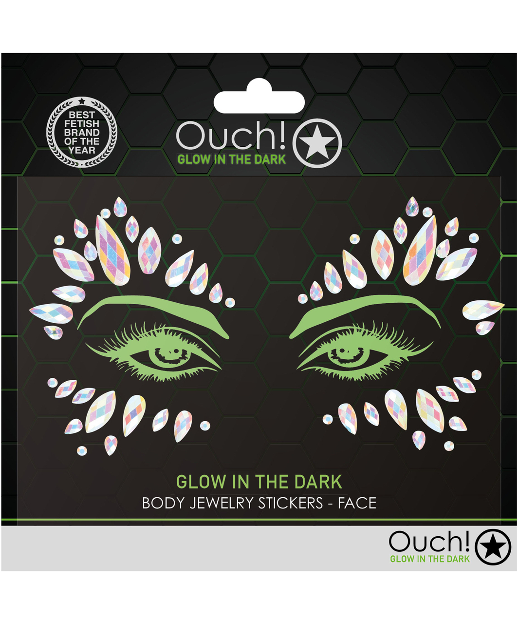 Ouch! Glow OU850 body jewelry sticker – face