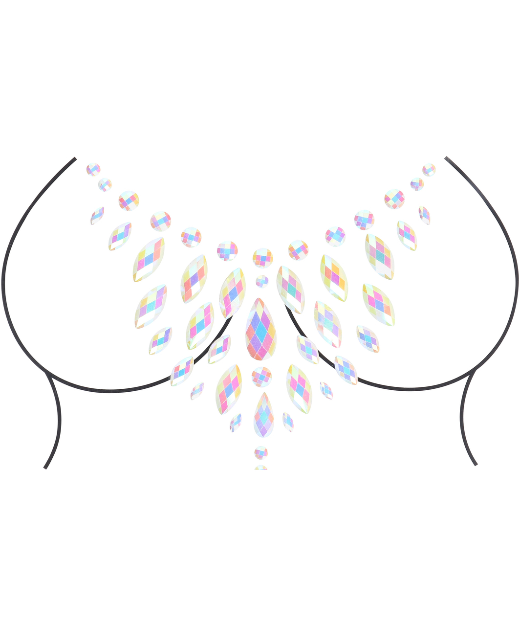 Ouch! Glow OU855 body jewelry sticker – cleavage