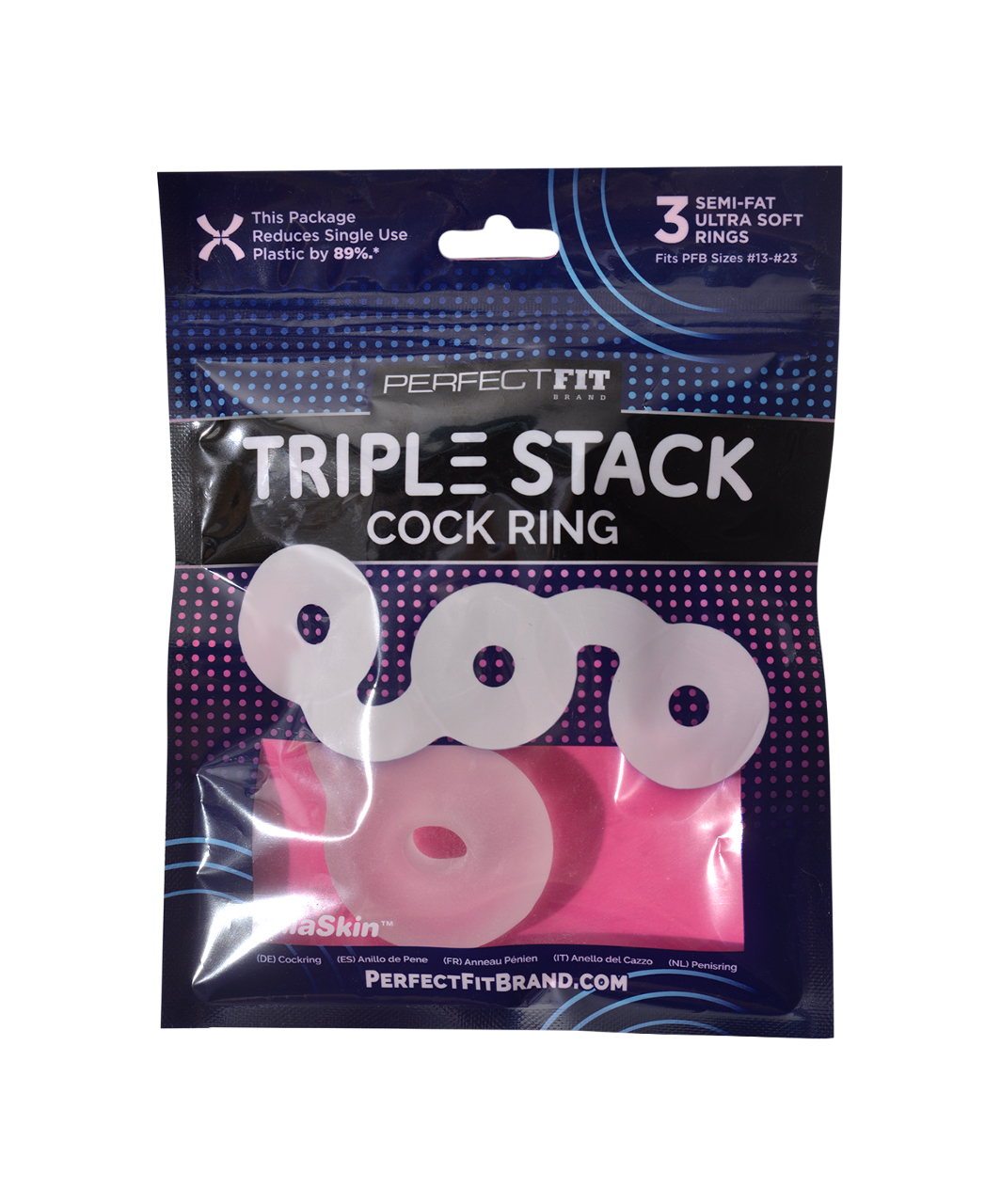 Perfect Fit Triple Stack erekcijas gredzenu virtene