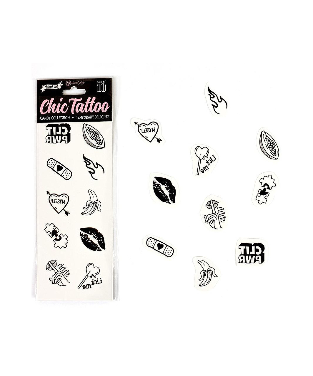 Secret Play Candy Collection Temporary Tattoos (10 pcs)