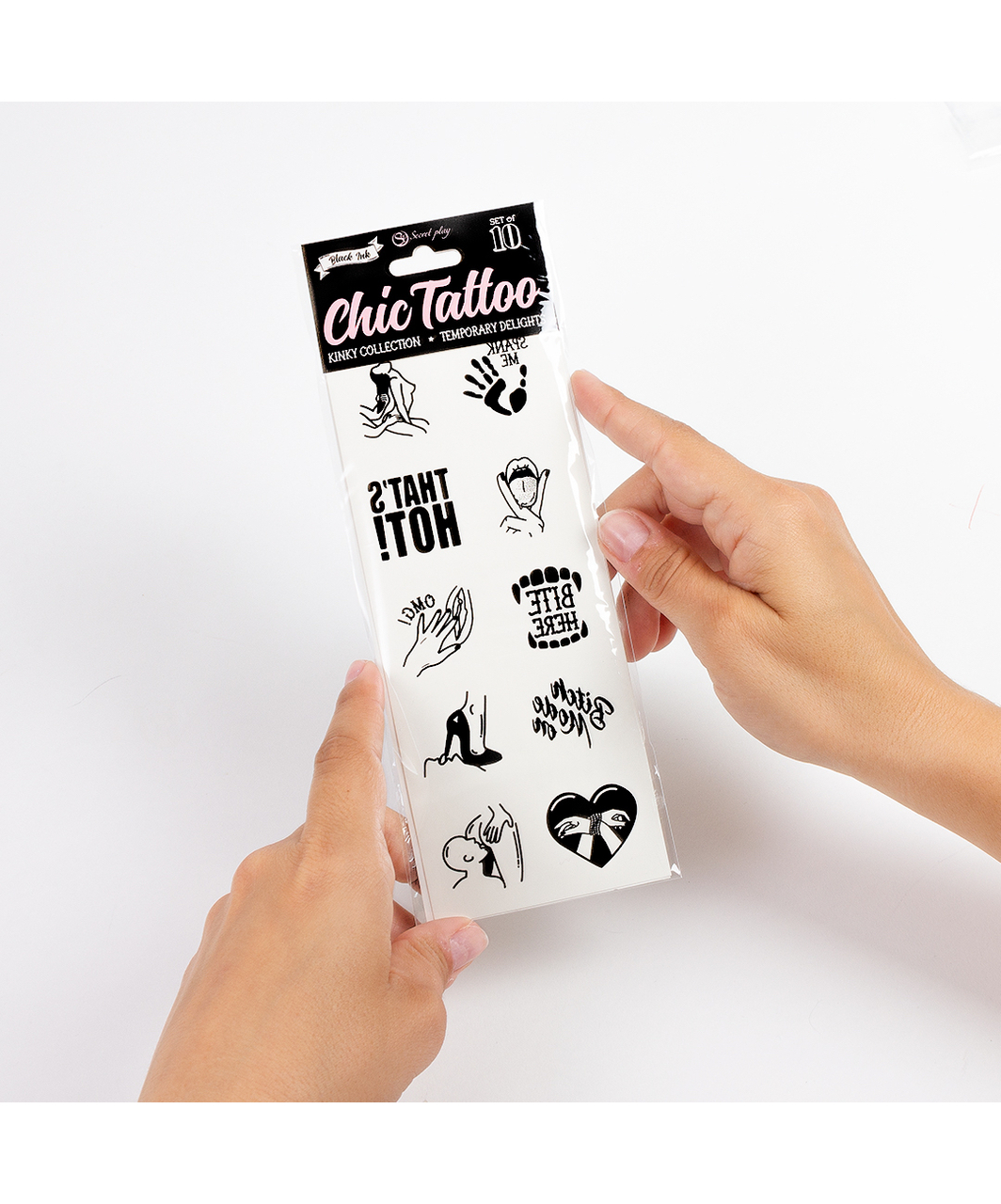 Secret Play Kinky Collection Temporary Tattoos (10 pcs)