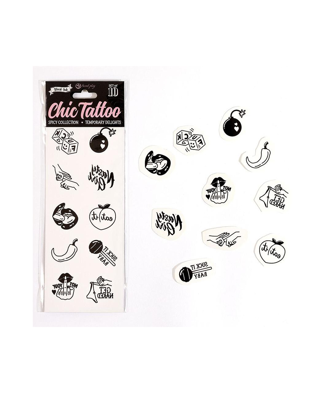 Secret Play Spicy Collection Temporary Tattoos (10 pcs)