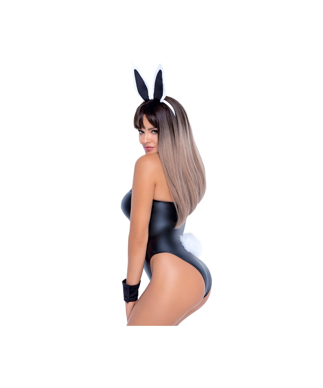 Cottelli Lingerie sexy bunny black matte look set