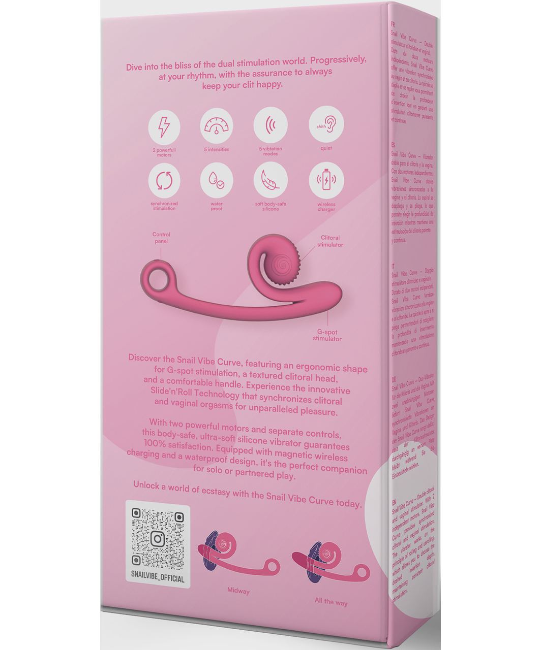 Snail Vibe Curve Slide'n'Roll Dual vibrators