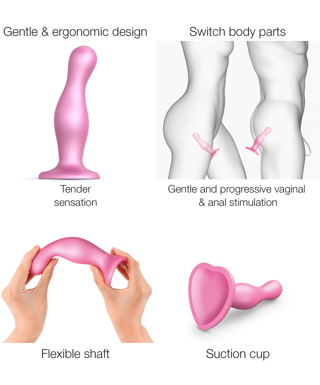 Strap On Me Curvy silicone dildo