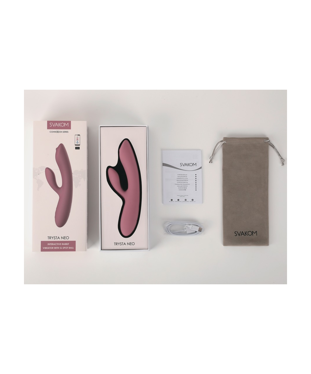 Svakom Trysta Neo Interactive Rabbit Vibrator with G-spot Stimulator