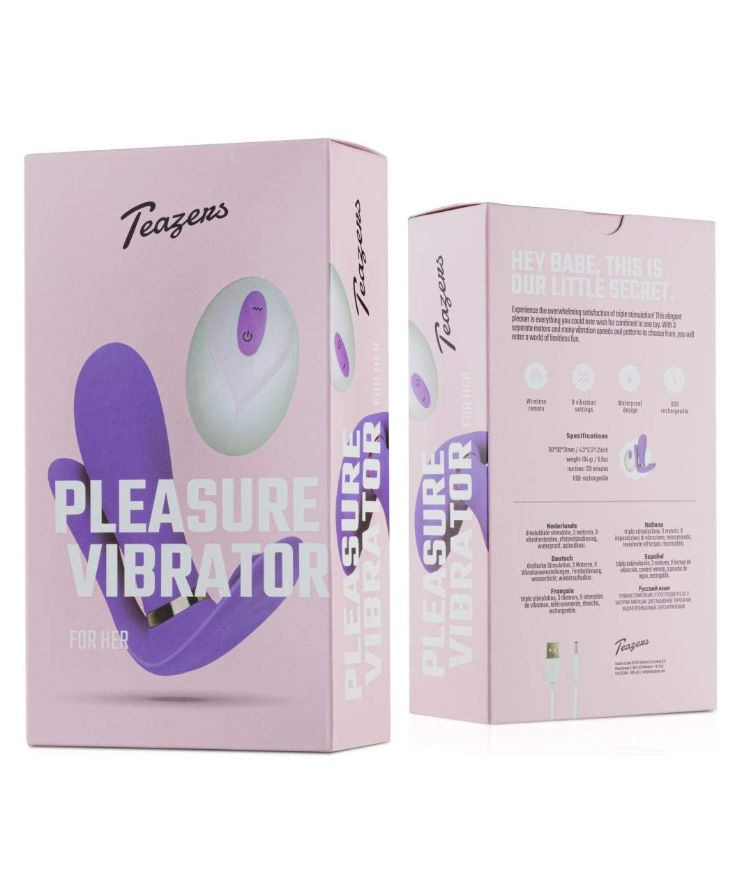 Teazers Triple Pleasure vibrators ar tālvadības pulti