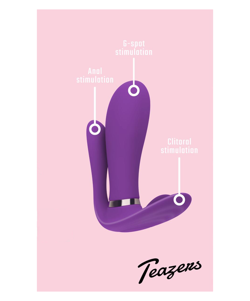 Teazers Triple Pleasure vibrators ar tālvadības pulti