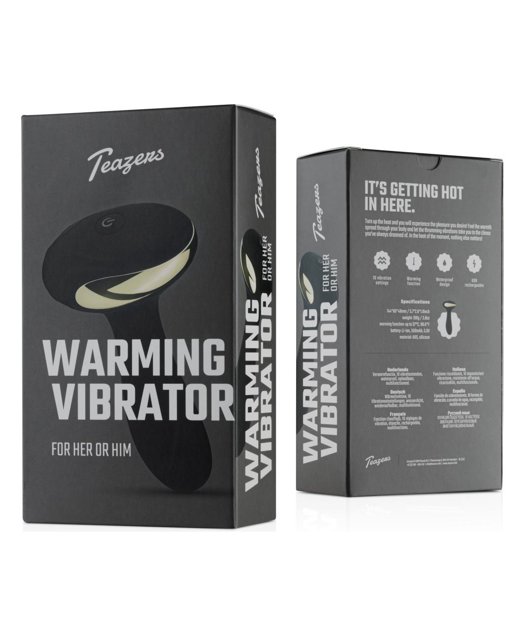 Teazers Warming Vibe sildošs anālais vibrators