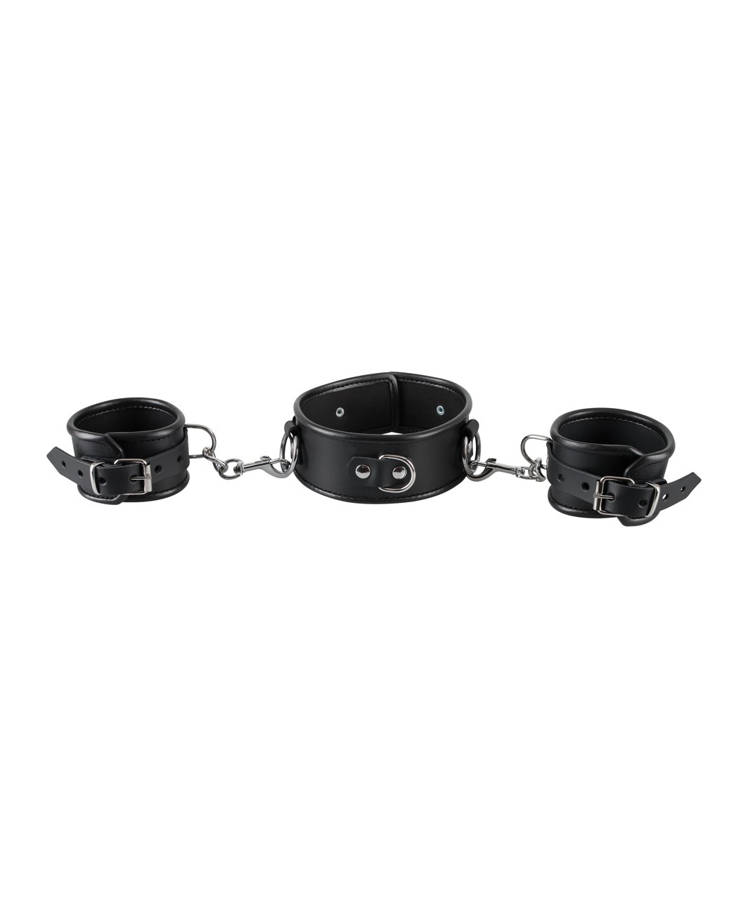 Zado leather collar & wrist cuff set