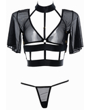 Allure Lingerie Dreamer black sheer mesh lingerie set