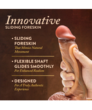 Blush Renaissance Raphael Dual Density Liquid Silicone Dildo With Sliding Skin & Squeezable Balls