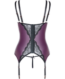 Cottelli Lingerie violetinis korsetas su juodais nėriniais