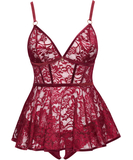 Cottelli Lingerie ruby lace babydoll