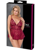 Cottelli Lingerie rubiinpunane pitsist babydoll-kleit