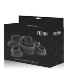 Darkness Fetish Submissive positioning strap with wrist cuffs