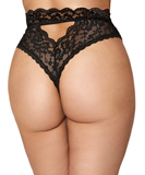 Dreamgirl black lace high-waisted panties