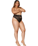 Dreamgirl black lace high-waisted panties