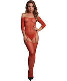 Le Désir DES074 czerwone połyskujące bodystocking