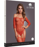 Le Désir DES074 czerwone połyskujące bodystocking